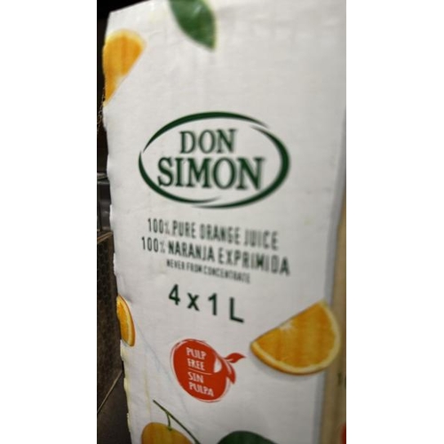 9102 - X4 DON SIMON PURE ORANGE JUICE / 1L CARTONS