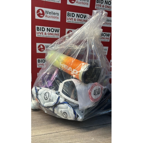 9176 - BAG OF SPORTS RELATED ITEMS / CW