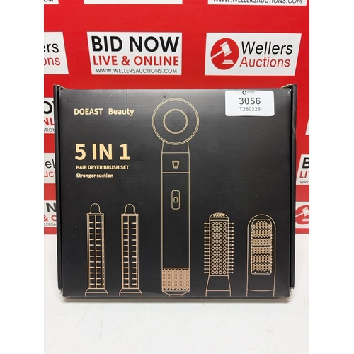 3056 - NEW SOEAST BEAUTY 5 IN 1 HAIR DRYER BRUSH SET