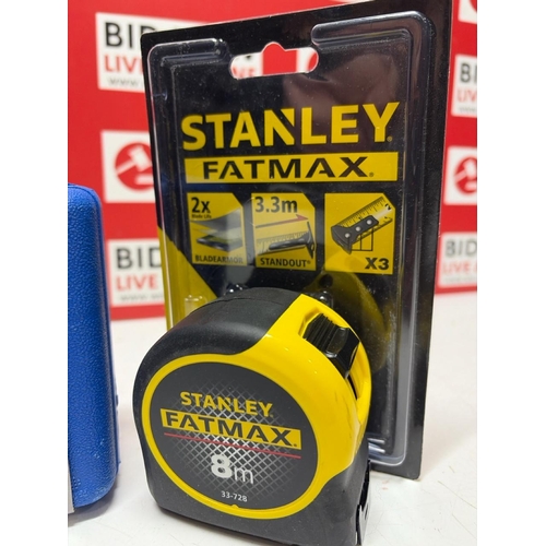 3065 - NEW STANLEY FATMAX 8M TAPE AND NEW CR-V SOCKET SET
