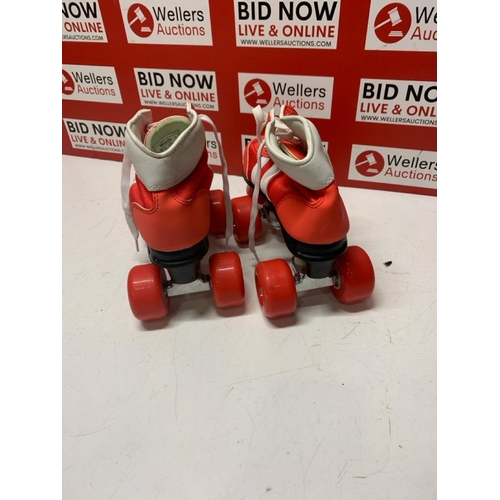 3206 - PAIR OF ROOKIE RETRO ROLLER SKATES, UK 2