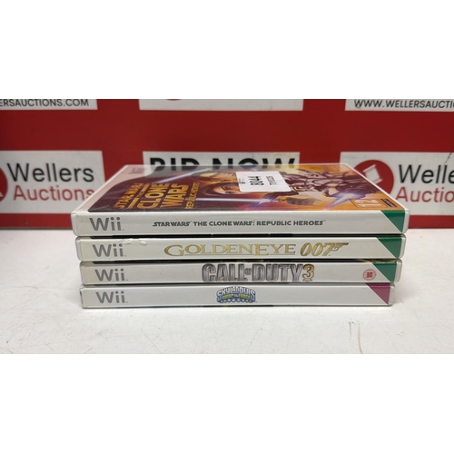 8044 - NINTENDO WII GAMES X 4 TO INCLUDE GOLDENEYE, CALL OF DUTY, SKYLANDERS & STARS WARS