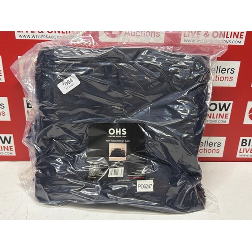 7064 - NEW OHS TEDDY SOFT SINGLE DUVET SET  BLACK