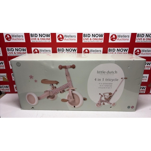 8075 - NEW LITTLE DUTCH 4 IN 1 TRICYCLE