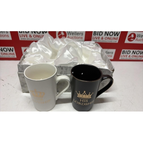 8082 - NEW HIS LORDSHIP AND LADYSHIP MUG SET