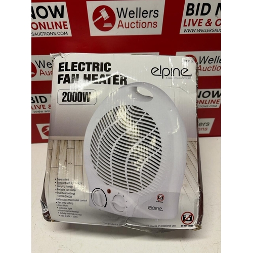 8083 - NEW ELPINE 200W ELECTRIC FAN HEATER