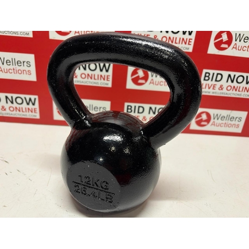 8088 - NEW KEFL 12KG KETTLE BELL