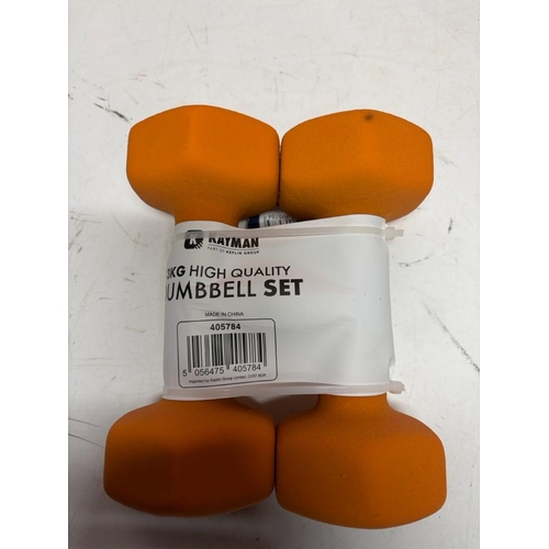8092 - NEWPAIR OF KAYMAN 3KG DUMBELLS