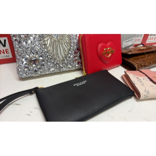 8097 - X6 NEW PURSES AND CLUTCH BAGS INC. LOVE MOSCHINO