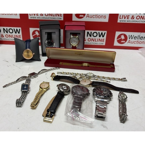 8102 - ASSORTED WATCHES INC. SEKONDA, KENNETH COLE, VINTAGE ROTARY (IN CASE), ETC