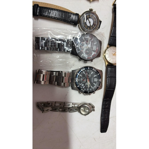 8102 - ASSORTED WATCHES INC. SEKONDA, KENNETH COLE, VINTAGE ROTARY (IN CASE), ETC