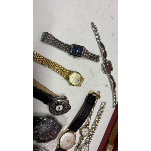 8102 - ASSORTED WATCHES INC. SEKONDA, KENNETH COLE, VINTAGE ROTARY (IN CASE), ETC