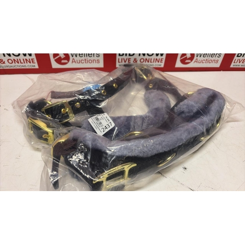 8105 - NEW ARMA EQUINE DEFENCE SYSTEM FLEECE LINED LUNGE CAVESSON, SIZE: COB