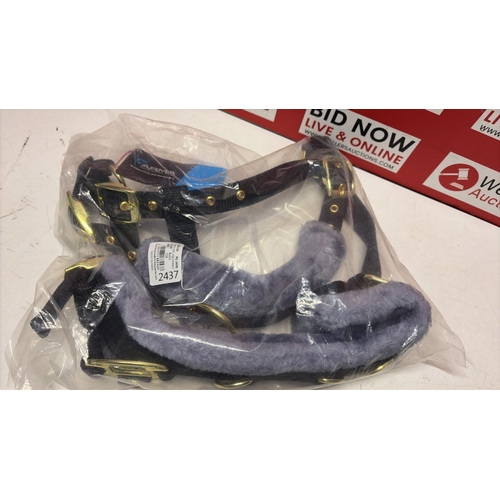 8105 - NEW ARMA EQUINE DEFENCE SYSTEM FLEECE LINED LUNGE CAVESSON, SIZE: COB