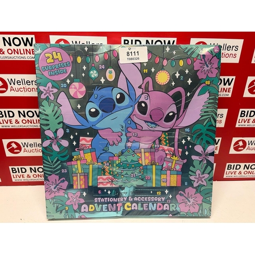 8111 - NEW DISNEY STITCH STATIONARY AND ACCESSORY ADVENT CLAENDAR