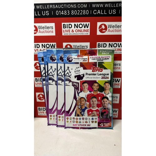 8194 - 5X TOPPS PREMIER LEAGUE2026 STICKER BOOKS