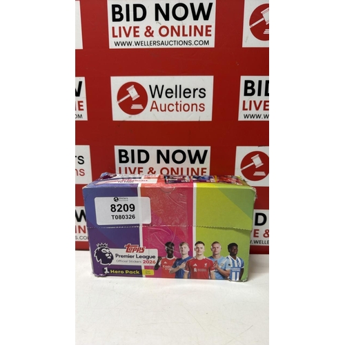 8209 - TOPPS PREMIER LEAGUE 2026 BOX OF STICKERS CIRCA 100