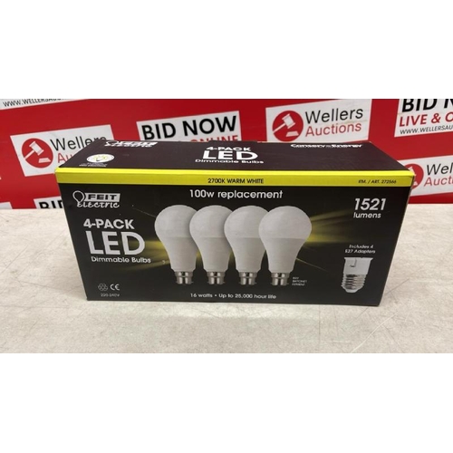 6076 - FEIT A60 100W DIMMABLE BULBS / PLEASE NOTE: ANY PURCHASES LEFT AFTER 5 WORKING DAYS MAY BE RE-SOLD T... 