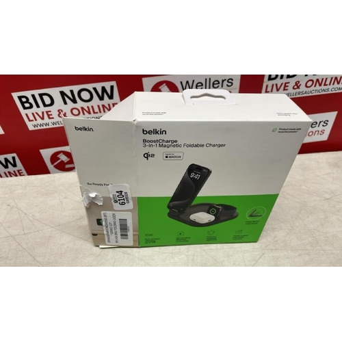 6104 - BELKIN 3IN1 FOLDING DOCK  / PLEASE NOTE: ANY PURCHASES LEFT AFTER 5 WORKING DAYS MAY BE RE-SOLD TO C... 