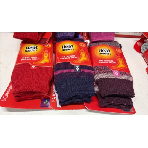 3189 - X6 NEW PACKS OF HEAT HOLDERS THERMAL SOCKS, UK4-8