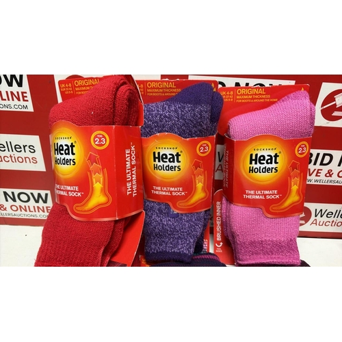 3189 - X6 NEW PACKS OF HEAT HOLDERS THERMAL SOCKS, UK4-8