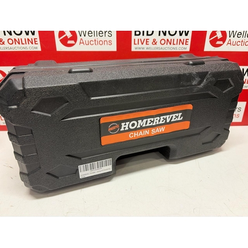 3203 - NEW HOMEREVEL CHAINSAW WITH X2 BATTERIES