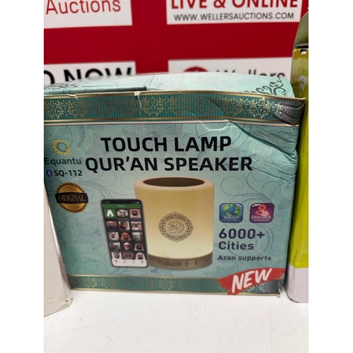 3214 - X3 NEW ELECTRICALS INC. TV STICK, TOUCH LAMP QUR'AN SPEAKER, HOBBYWING PROGRAMME CARD