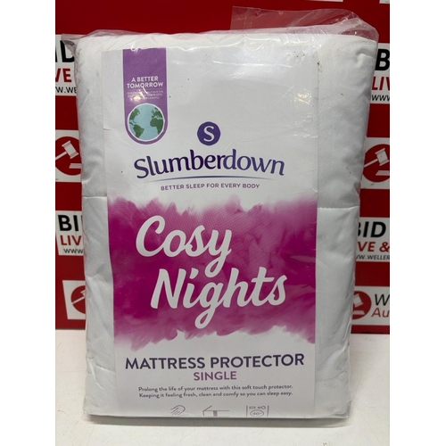 3220 - NEW SLUMBERDOWN COSY NIGHTS SINGLE MATTRESS PROTECTOR