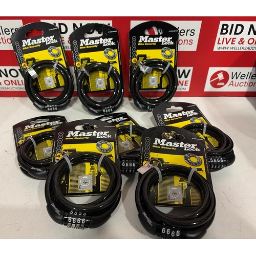 3296 - X8 NEW MASTERLOCK BIKE SECURITY CODE LOCKS