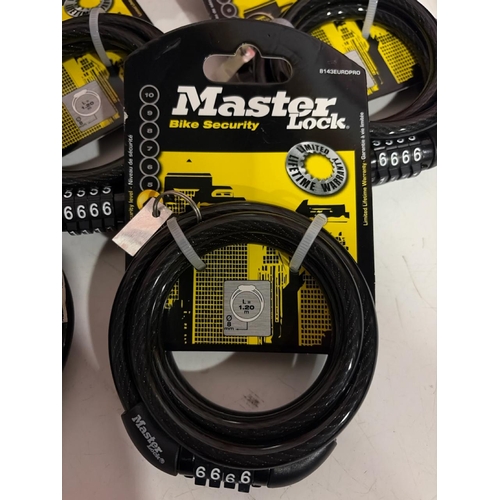 3296 - X8 NEW MASTERLOCK BIKE SECURITY CODE LOCKS