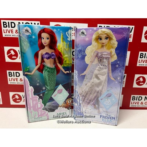 8366 - 2X DISNEY PRINCESS DOLLS ARIEL& ELSA