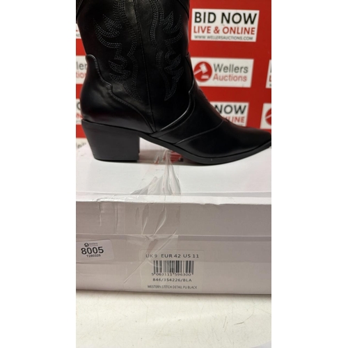8005 - GENTS NEW LTS ANKLE COWBOY BOOTS / SIZE 9