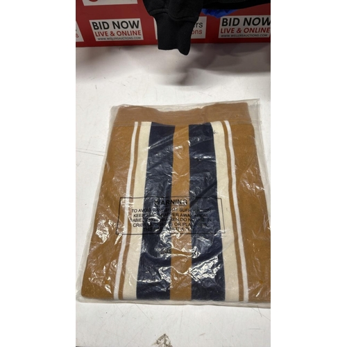 8106 - GENTS NEW LAMBRETTA STRIPED SS KNIT POLO / SIZE XL