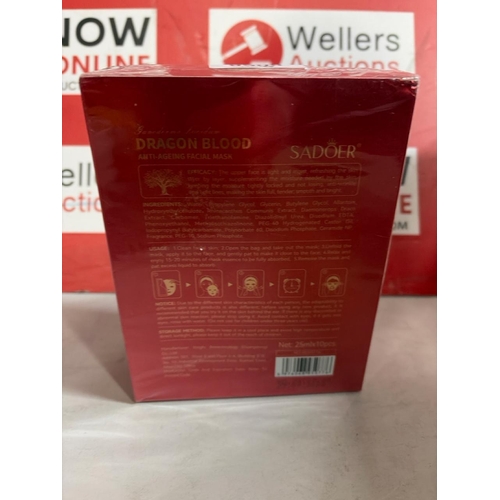 8068 - NEW SADOER DRAGON BLOOD ANTI-AGEING FACIAL MASK, X10 25ML