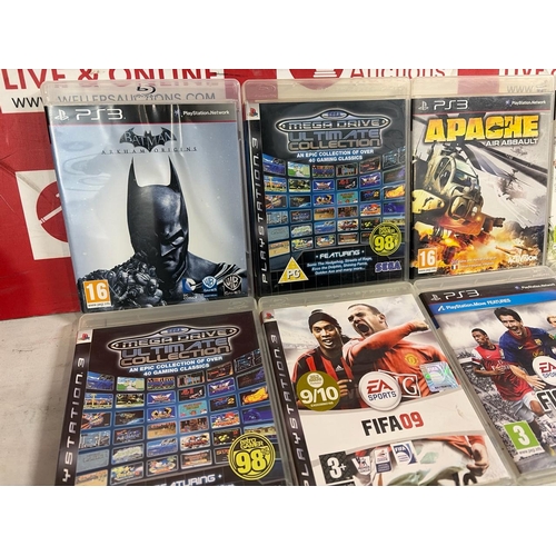 8080 - X8 PS3 GAMES INC. FIFA, BATMAN, SEGA COLLECTION ETC