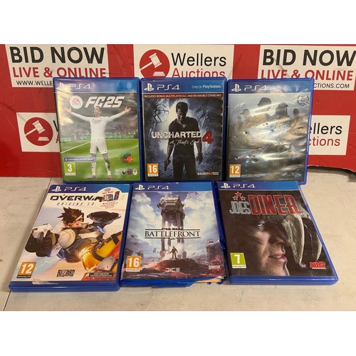 8081 - X5 PS4 GAMES INC. FIFA 25, UNCHARTED 4, ETC