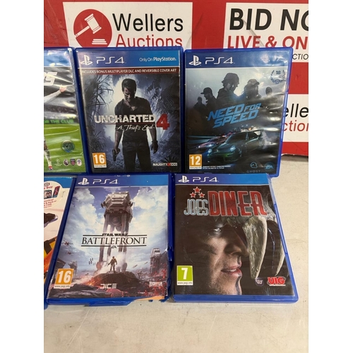 8081 - X5 PS4 GAMES INC. FIFA 25, UNCHARTED 4, ETC