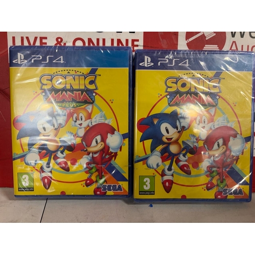 8084 - X2 NEW AND SEALED SONIC MANIA PLUS GAMES