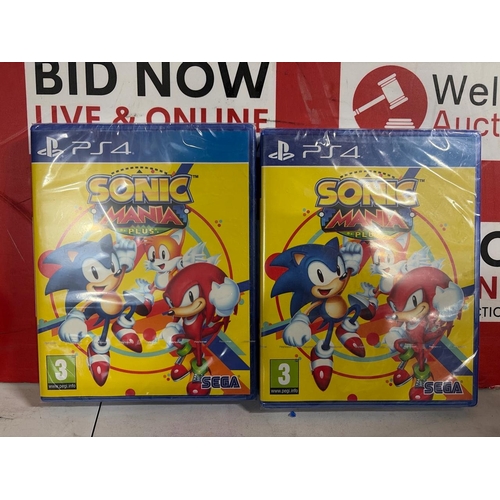 8085 - X2 NEW AND SEALED SONIC MANIA PLUS GAMES