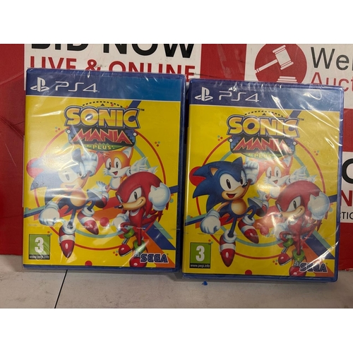 8086 - X2 NEW AND SEALED SONIC MANIA PLUS GAMES