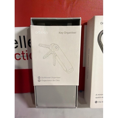 8118 - X2 NEW ORBITKEY INC. KEY ORGANISER AND CLIP MINI