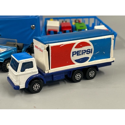 126 - A collection of mainly vintage 1970's & 80's Matchbox, Corgi and Hot Wheels diecast vehicles includi... 