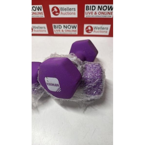 3010 - PAIR OF KAYMAN 6KG DUMBBELLS