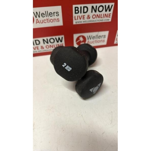 3021 - PAIR OF 2KG DUMBBELLS
