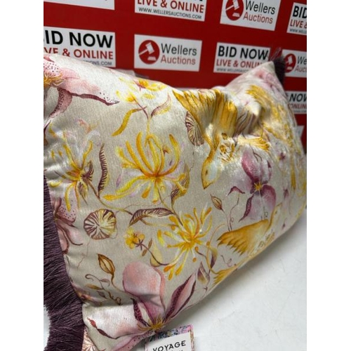 3042 - 2X MAISON VOYAGE CUSHIONS 40X60 FLOLELLA FEATHER CUSHION PRIMROSE & VIOLA