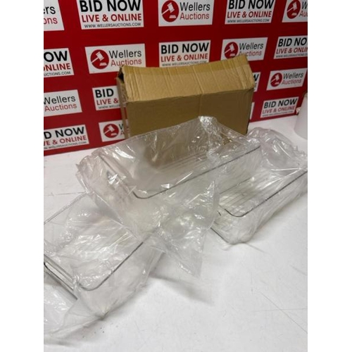 3048 - 3X PLASTIC CUPBOARD TIDY CONTAINERS
