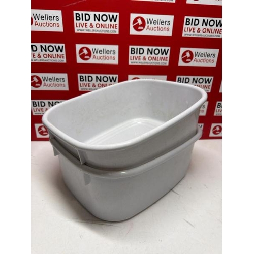 3059 - 2X LARGE OBLONG WASHING UP BOWLS