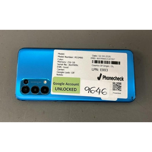 9646 - OPPO / PEGM00/ 256GB/ GOOGLE UNLOCKED/ IMEI: 869789053187397