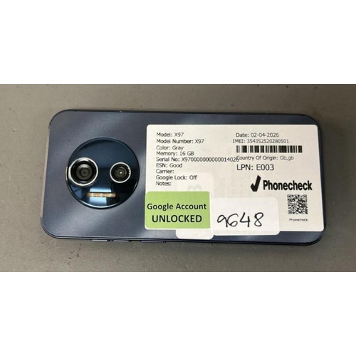 9648 - DOOGEE X97/ GRAY/ 16GB/ GOOGLE UNLOCKED/ IMEI: 354352520280501