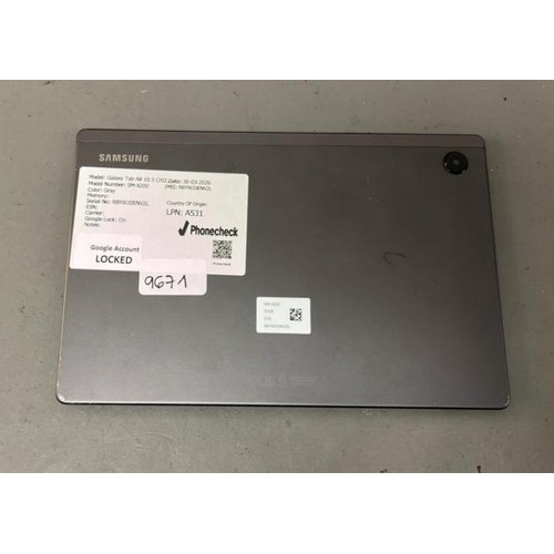 9671 - SAMSUNG GALAXY TAB A8 10.5/ SM-X200/ GRAY/ GOOGLE LOCKED/ IMEI: R8YW20ENV2L